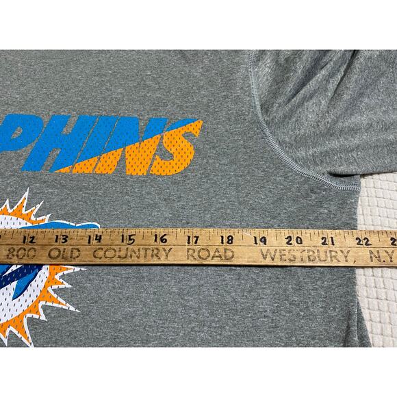 Miami Dolphins Nike NFL Dri-Fit Short Sleeve Shirt Men's Gray Large - Picture 3 of 7